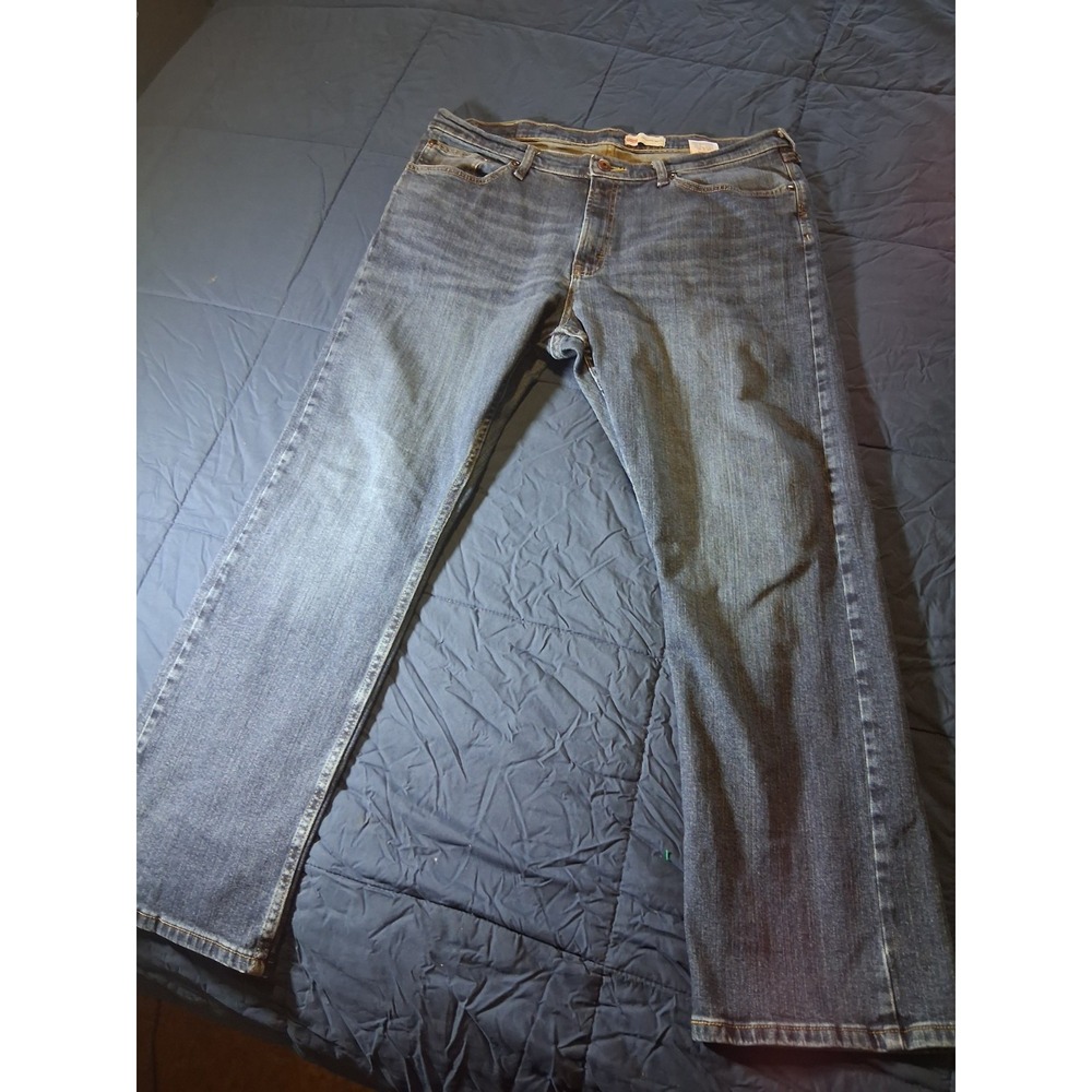 Wrangler‎ Retro Jeans Mens 38x30 Relaxed Fit Boot Cut Stretch Dark Blue